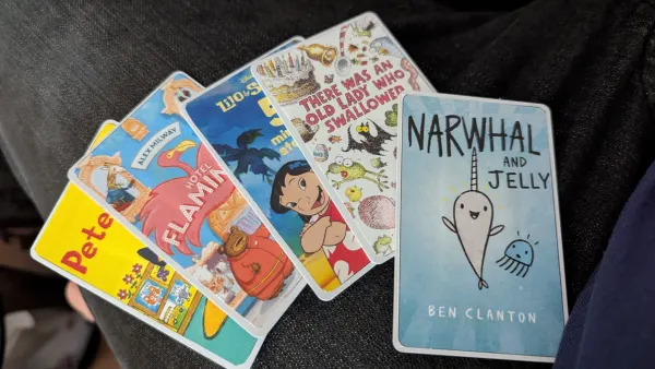 Matt's Yoto card labels, printed on US Letter, Yoto Original size, using Sticker Paper