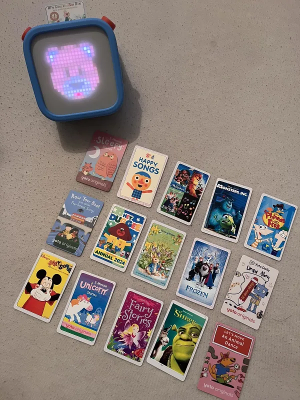 Jemmah's Yoto card labels, printed on US Letter, Yoto Original size, using Vinyl Sticker Paper