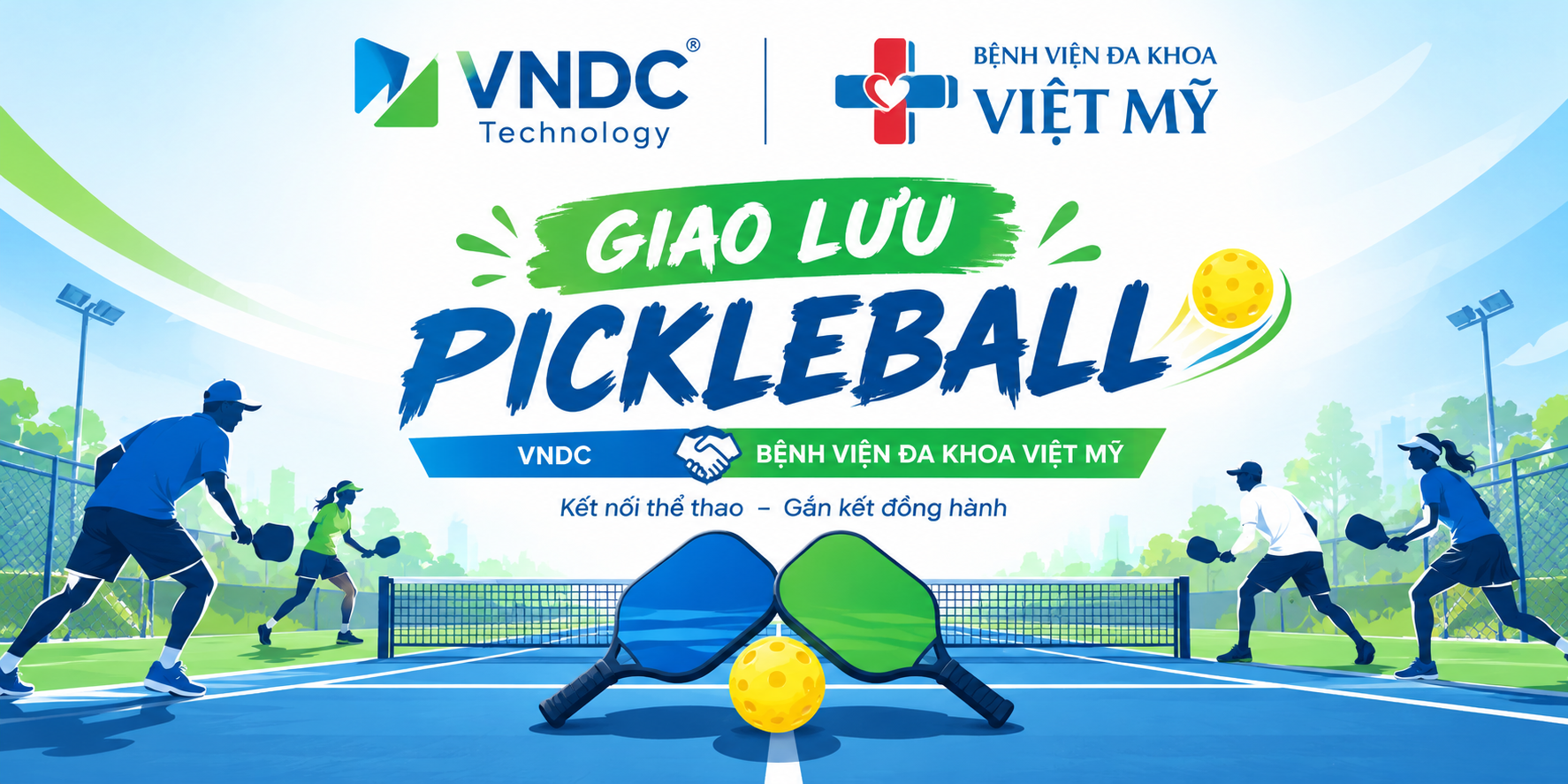 Giao hữu Pickleball bệnh viện Việt Mỹ vs VNDC