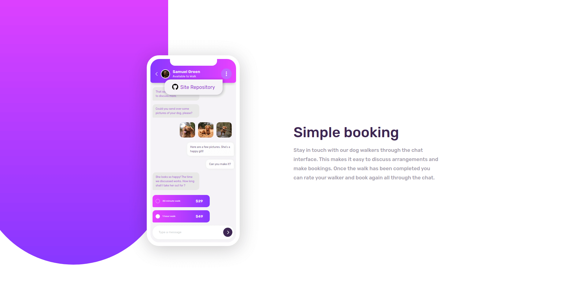 Chat app CSS illustration