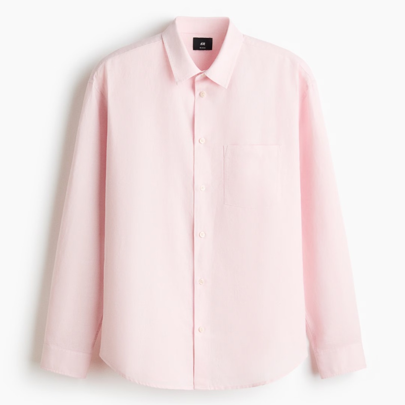 Relaxed Fit Linen-blend shirt