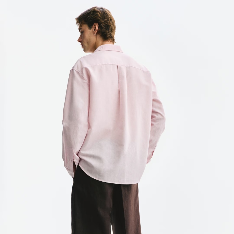 Relaxed Fit Linen-blend shirt
