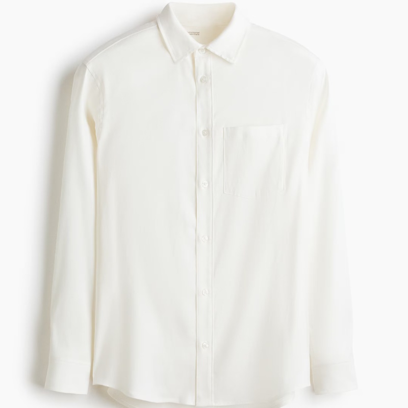 Easy Care Regular Fit Linen-blend shirt