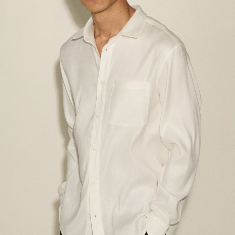 Easy Care Regular Fit Linen-blend shirt