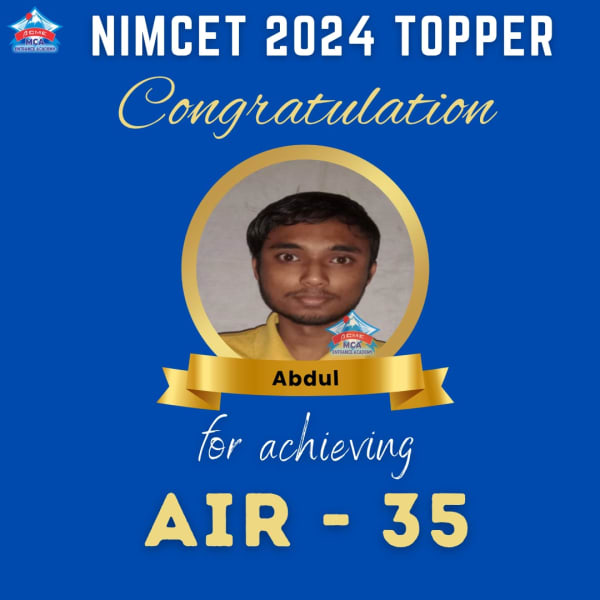 Abdul — AIR 35, NIMCET 2024 topper photo, ACME Academy