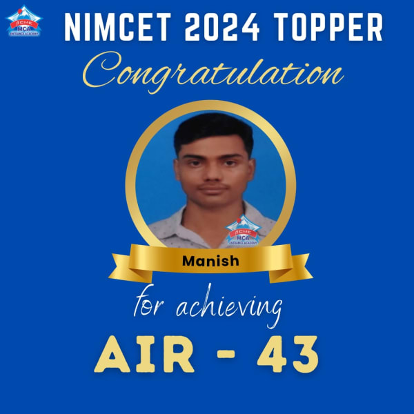 Manish — AIR 43, NIMCET 2024 topper photo, ACME Academy