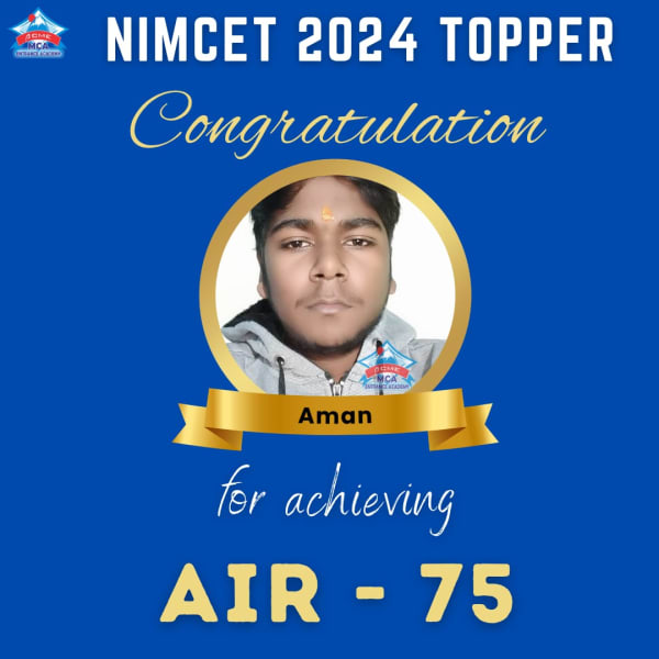 Aman — AIR 75, NIMCET 2024 topper photo, ACME Academy