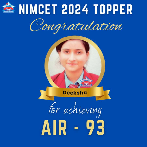Deeksha — AIR 93, NIMCET 2024 topper photo, ACME Academy