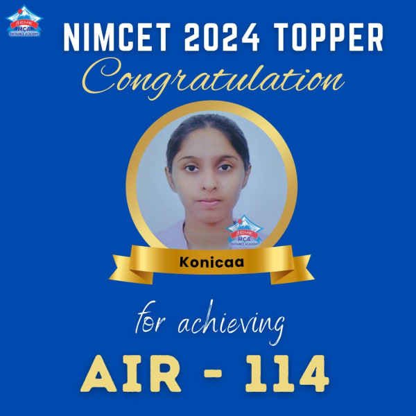 Konicaa — AIR 114, NIMCET 2024 topper photo, ACME Academy