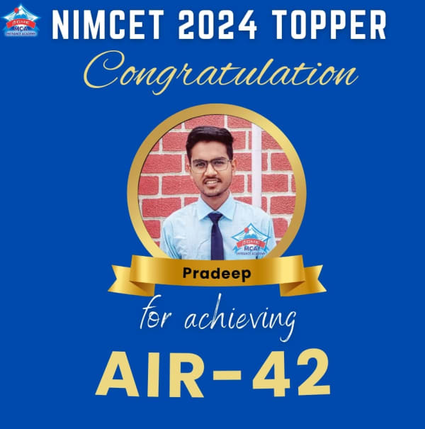 Pradeep — AIR 42, NIMCET 2024 topper photo, ACME Academy