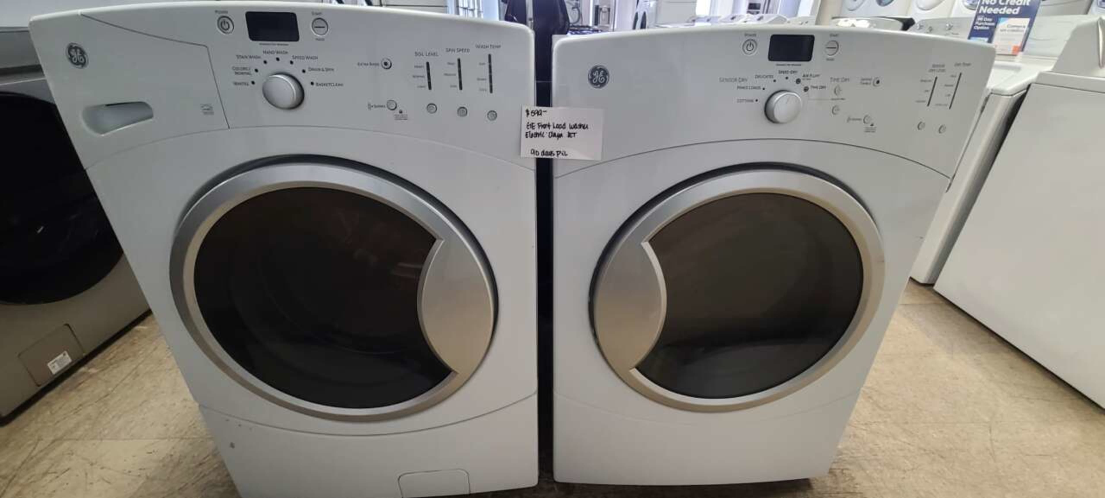 GE Front Load Washer/Electric Dryer Set