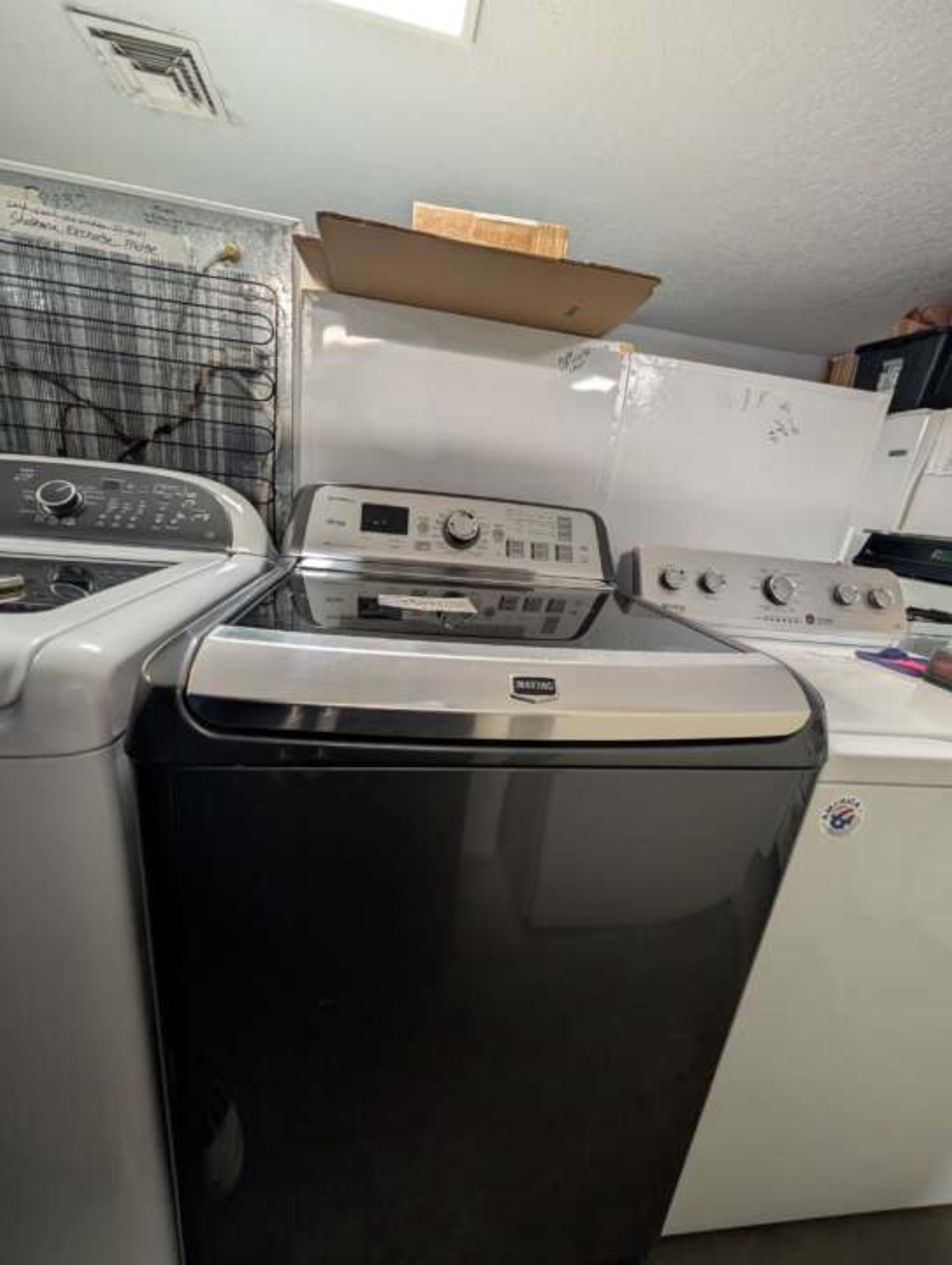 Gray Maytag Bravos XL Top Load Washer Without an Agitator