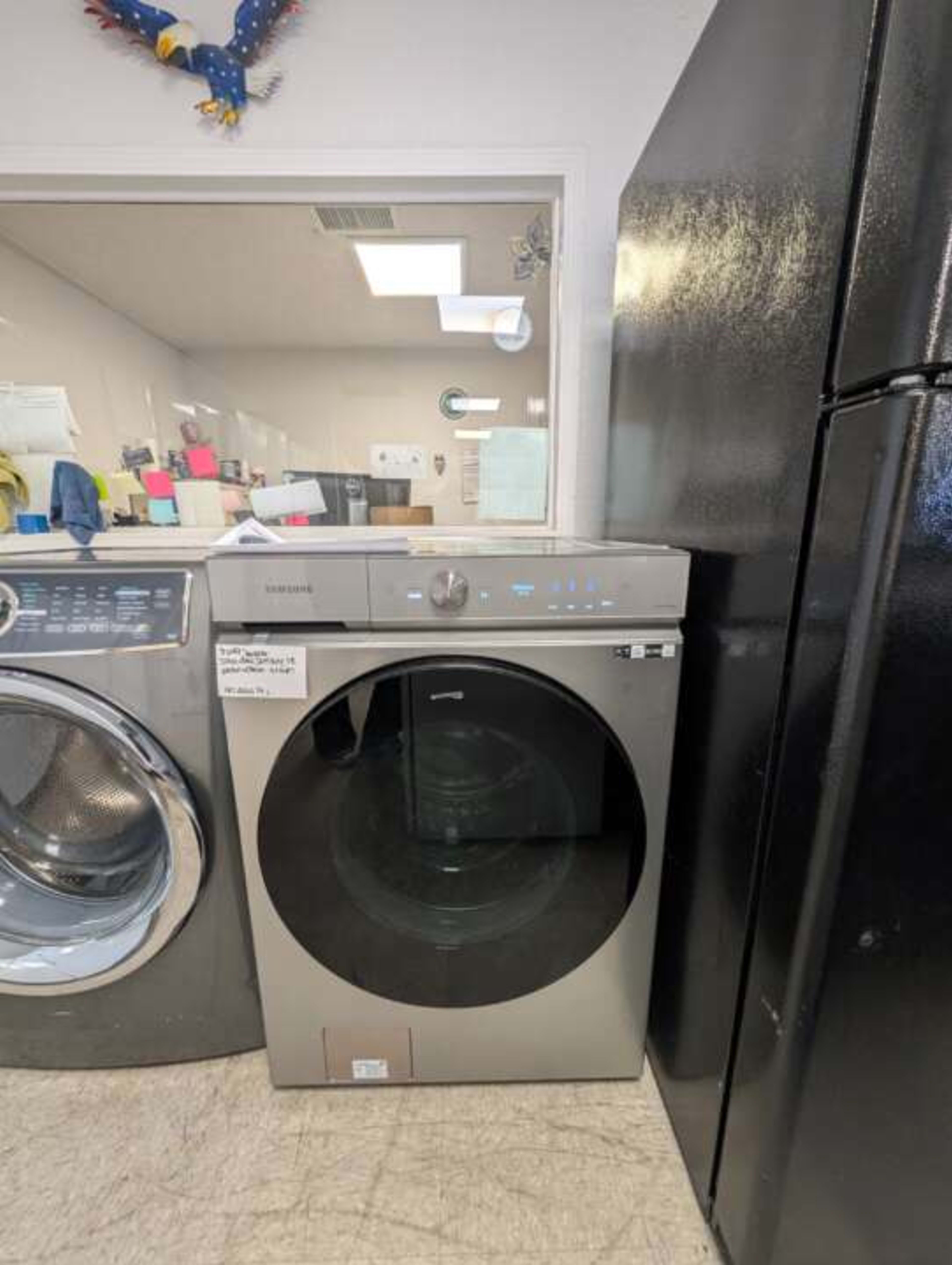 Silver Steel Bespoke Samsung Front Load Washer W/ Steam, 5.3 Cu Ft