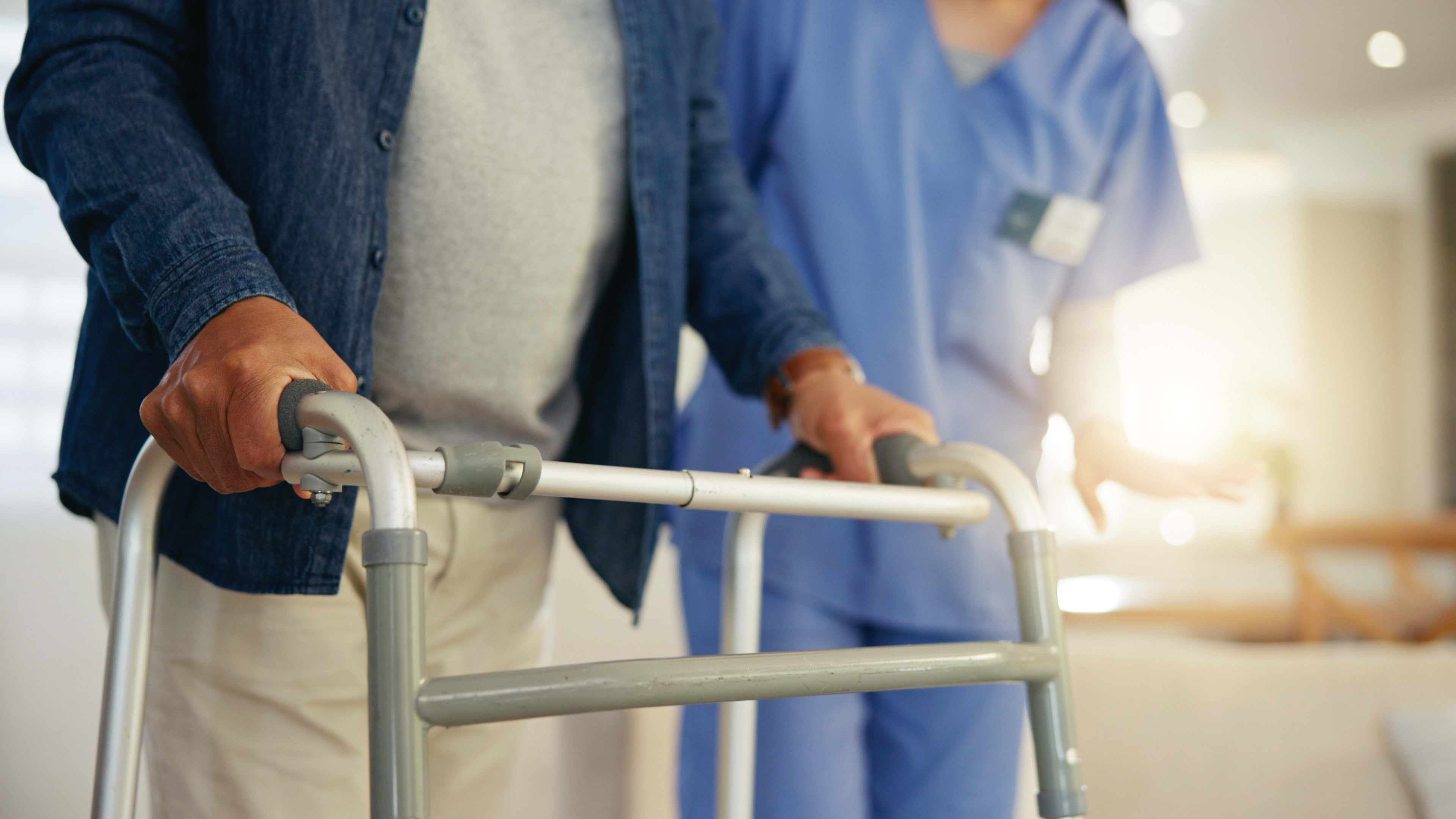Person using zimmer frame