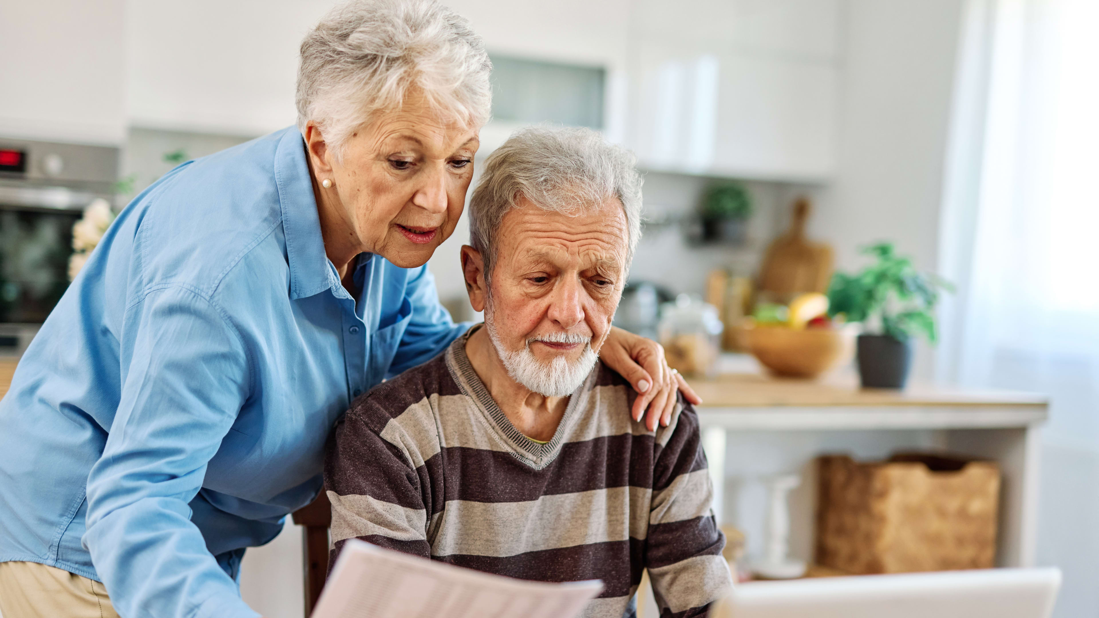 Couple looking at paperwork