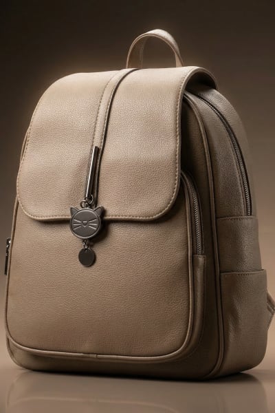 Mochila PU  - Feminina Bege