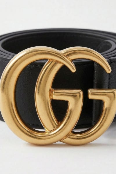Cinto Masculino – Gucci Dourado + Preto