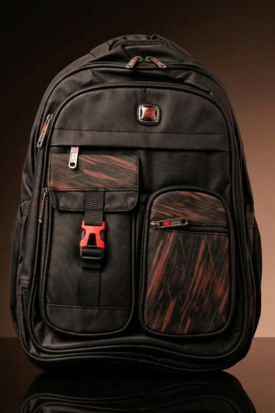Mochila - H.L Preto + Vermelho