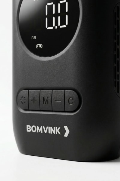 Bomba de Ar Compressor Digital Portátil com LED – Bomvink Preto