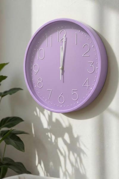 Relógio de Parede Analógico - Points Roxo