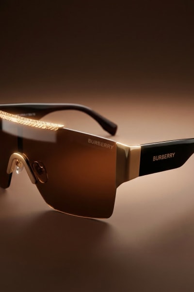 Óculos de Sol Feminino - Burberry Dourado + Marrom