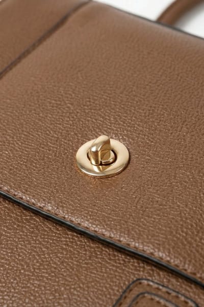 Bolsa com Fecho Frontal Marrom