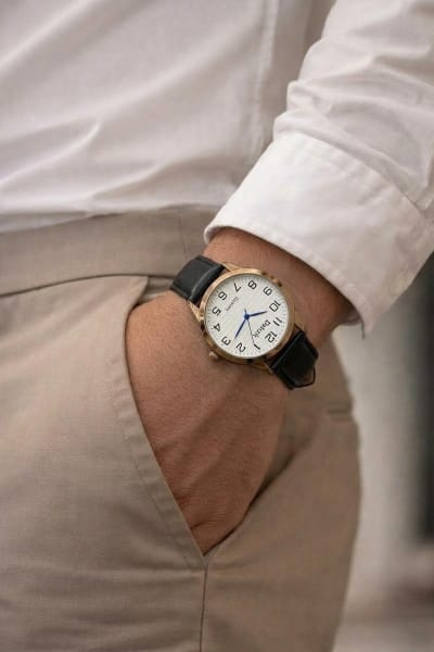 Relógio Masculino Redondo – Quartz Doluck Bronze + Preto
