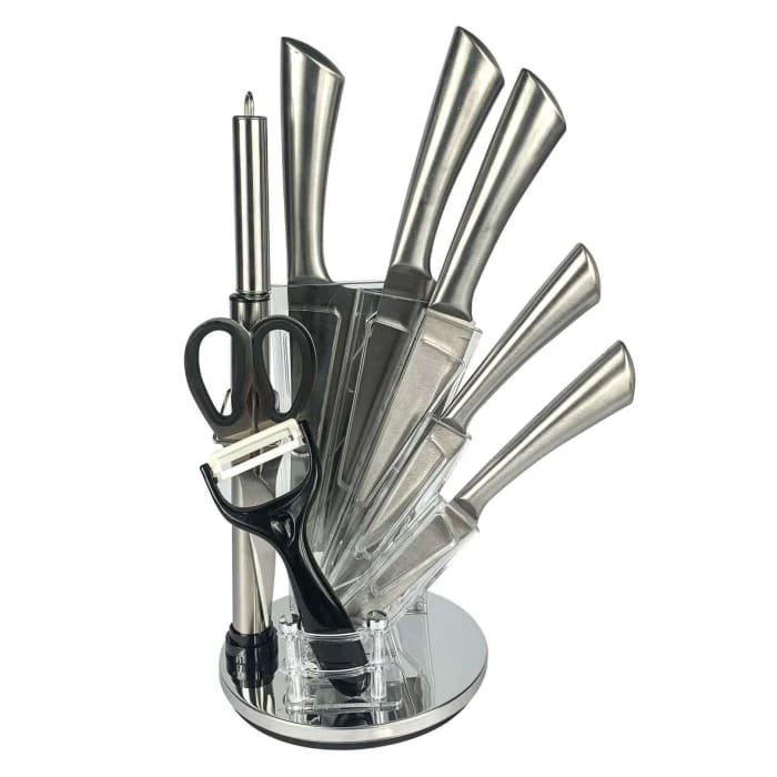 Conjunto de Facas - 09 Peças com Suporte - Top Rio