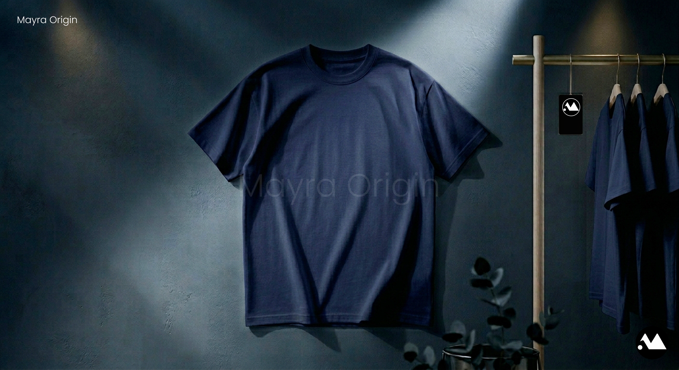 260 GSM Drop Shoulder T-Shirt - Solid Dark Blue