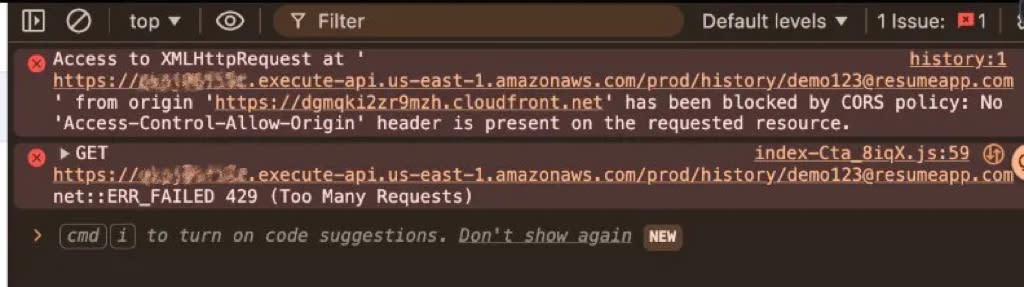 Debugging CORS and Rate Limiting in a Serverless App
