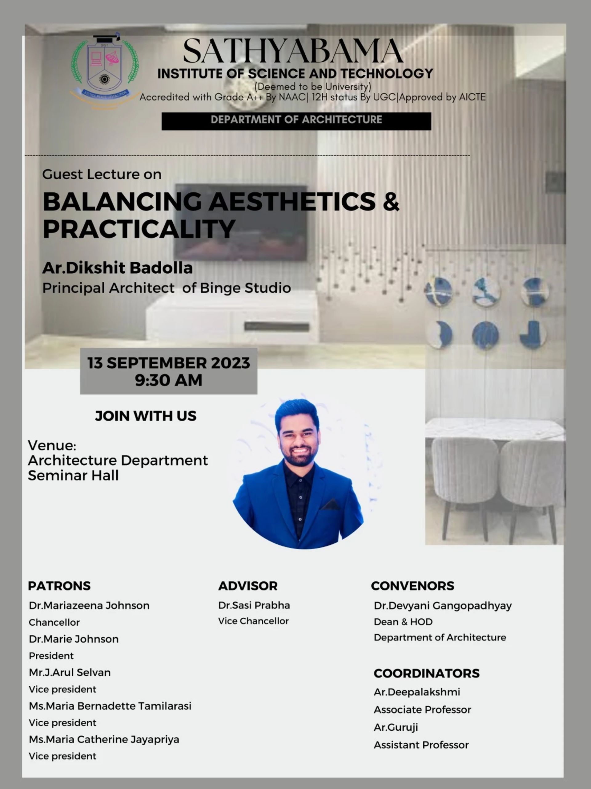Lecture by Binge Studio on Balancing Aesthetics & Practicality.