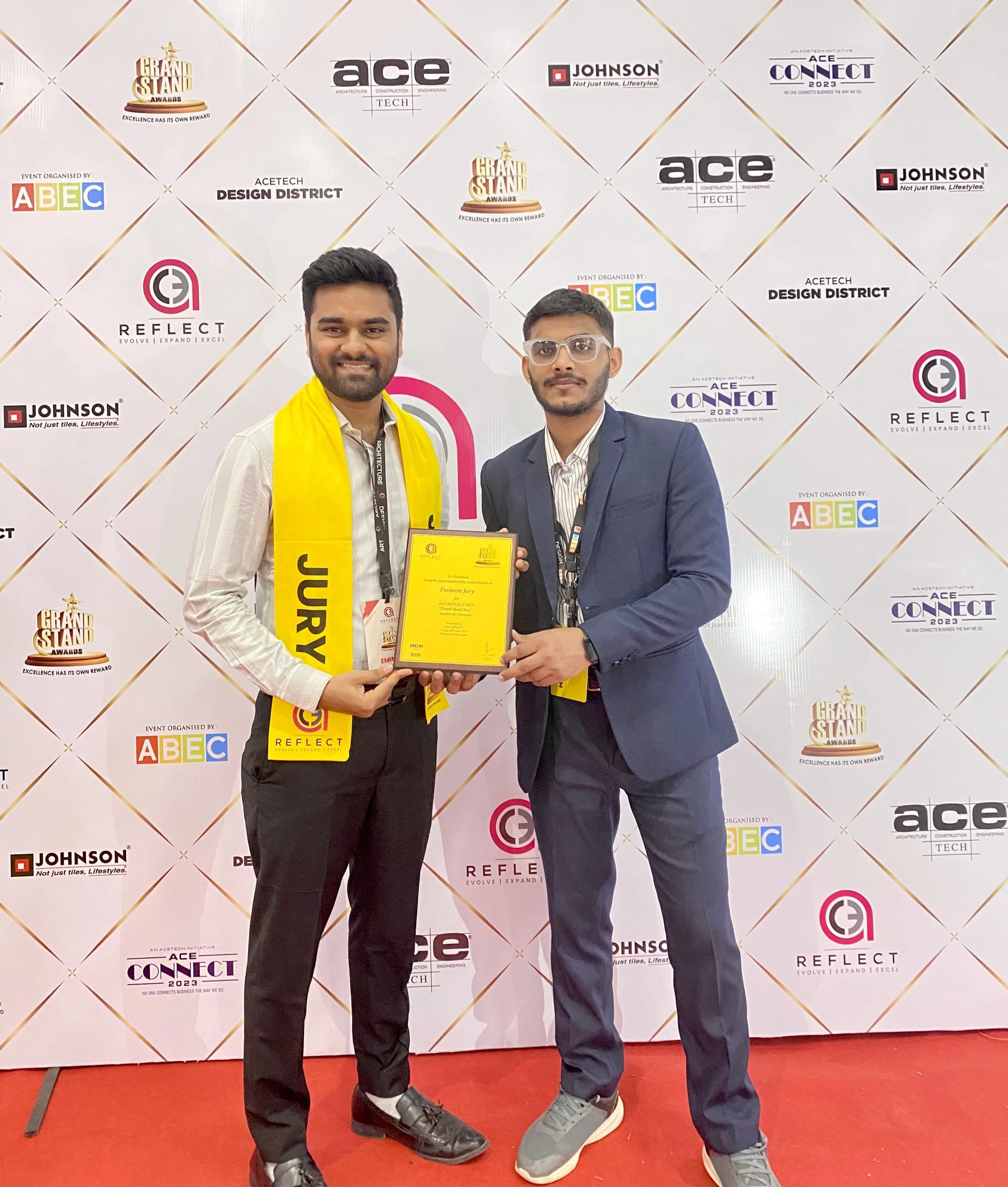Dikshit Badolla awarded as an Eminent Jury at ACE Tech Exhibition.
