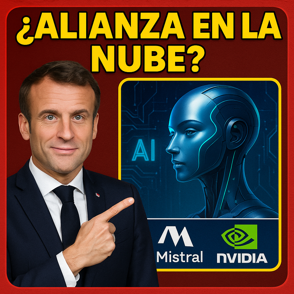 El presidente francés respalda la alianza en la nube entre Mistral y Nvidia