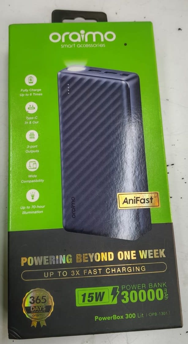 Oraimo PowerBox 30,000mAh Lit power bank