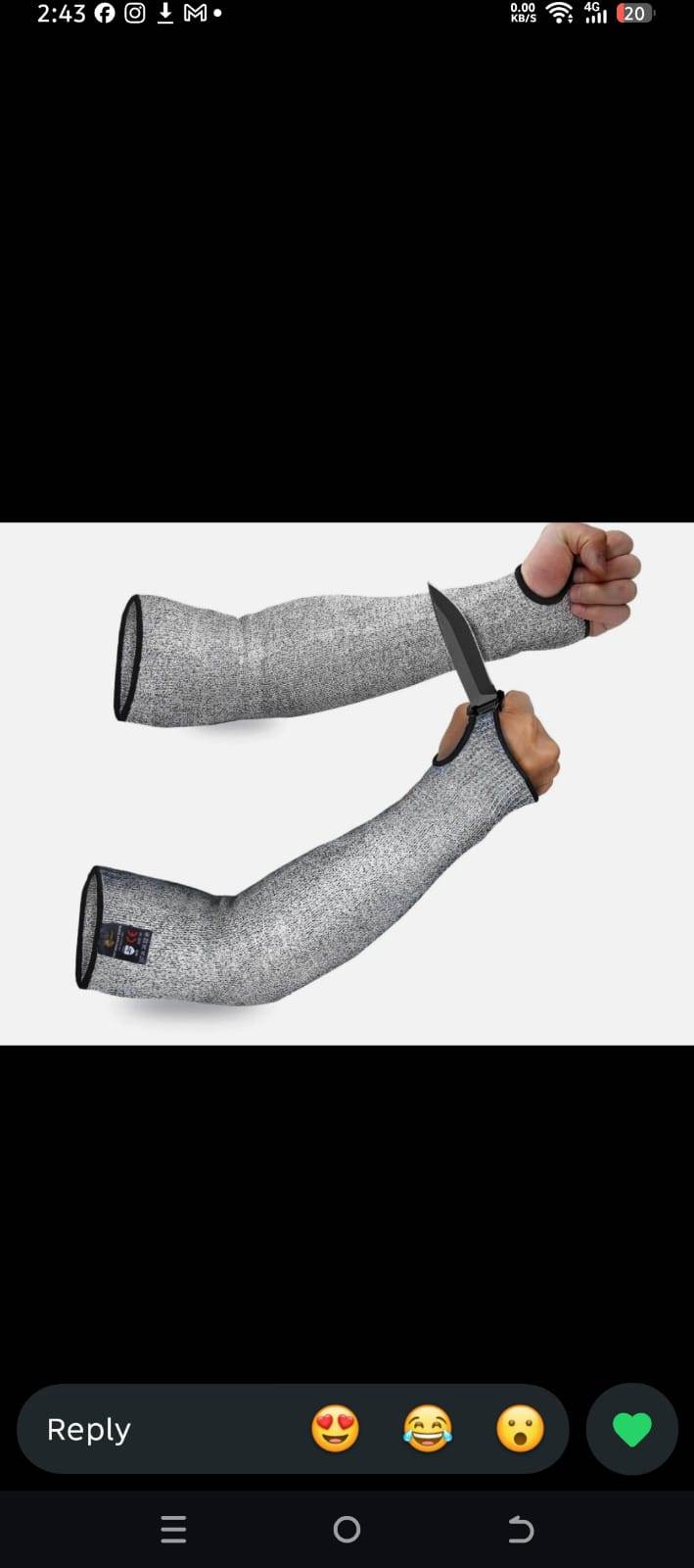 Cut-Resistant Arm Protection Sleeves with Thumb Holes
