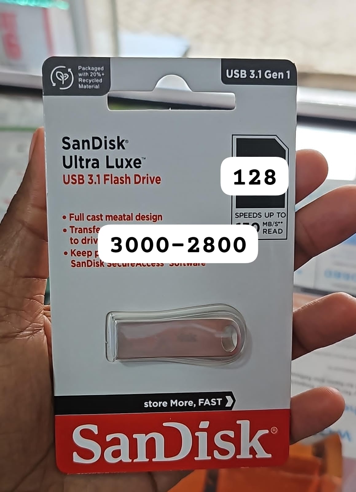 SanDisk Ultra Luxe USB 3.1 Flash Drive 128GB