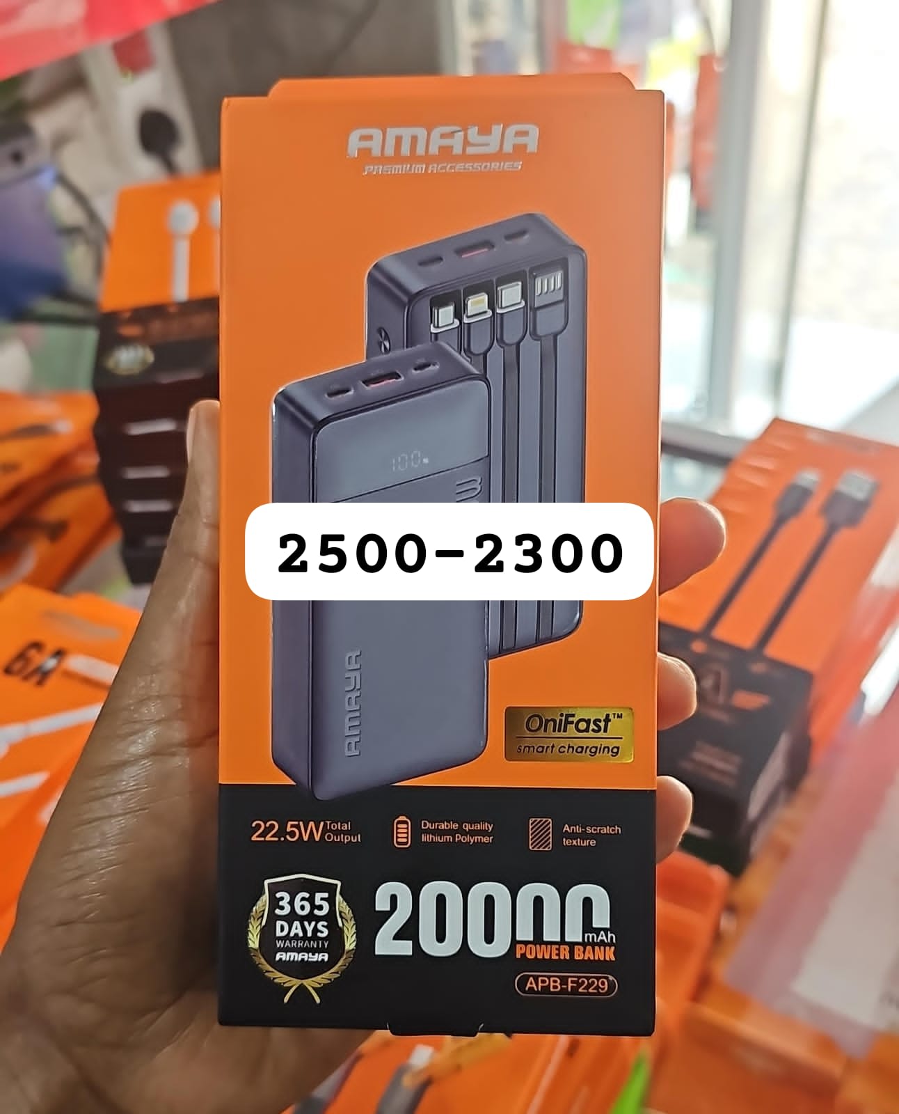Amaya High-Capacity 20,000mAh Fast Charging Power Bank