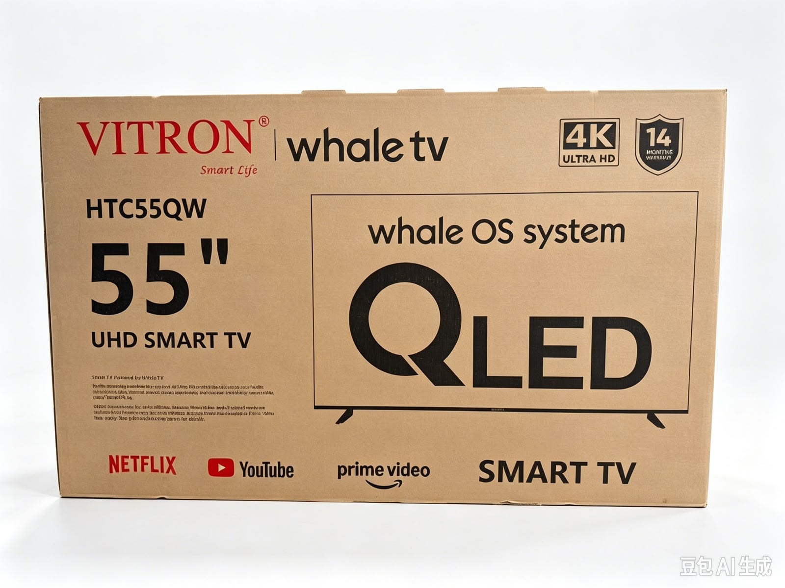 Vitron 55" Whale QLED 4K Ultra HD Smart TV