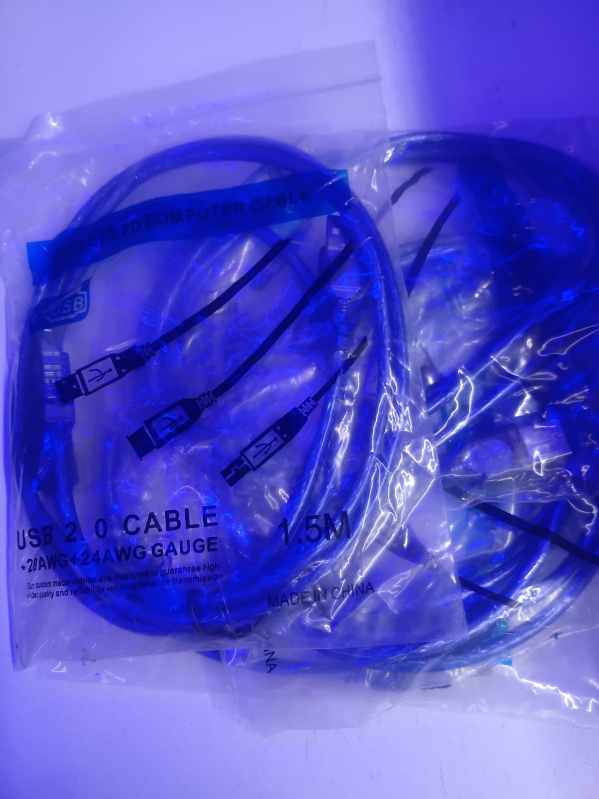 High-Speed USB 2.0 Printer Cable Type-A to Type-B (1.5 Metres)