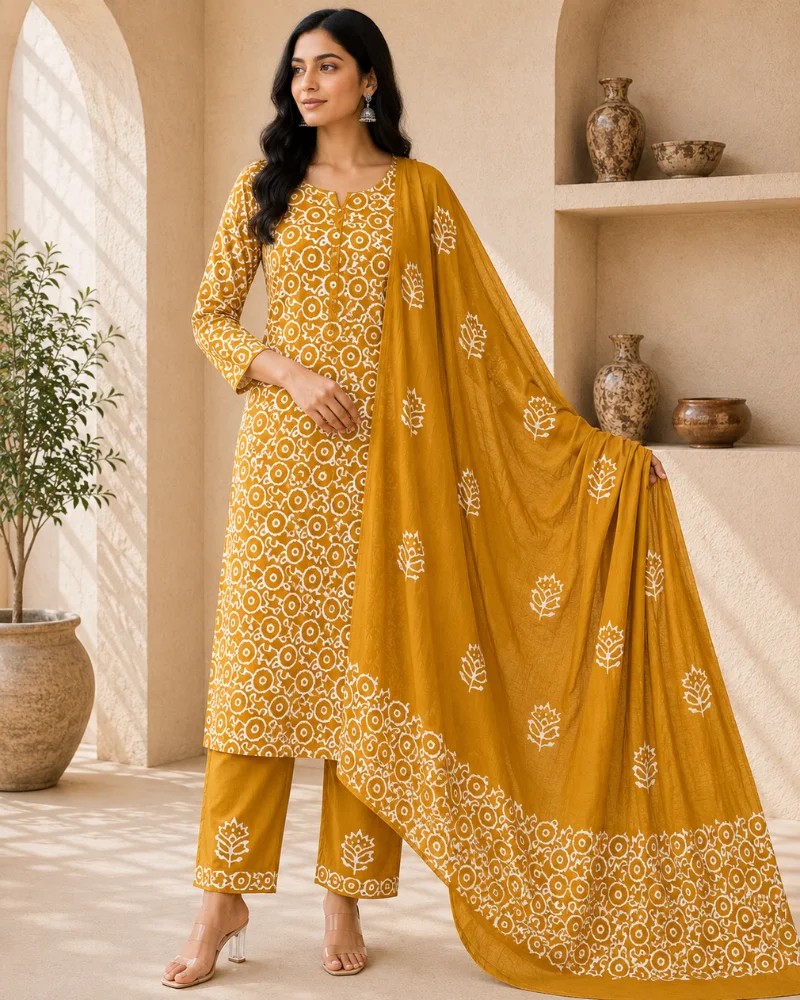 Trending Batik Cotton Kurti Fabric