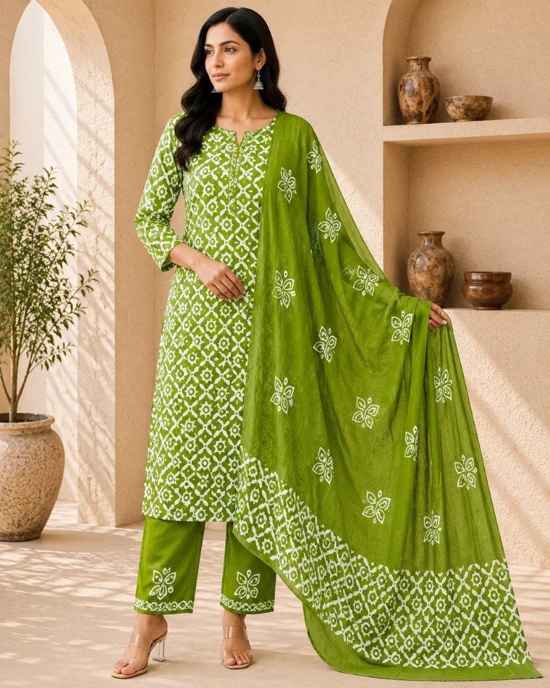 Batik Cotton Kurti Design Fabric