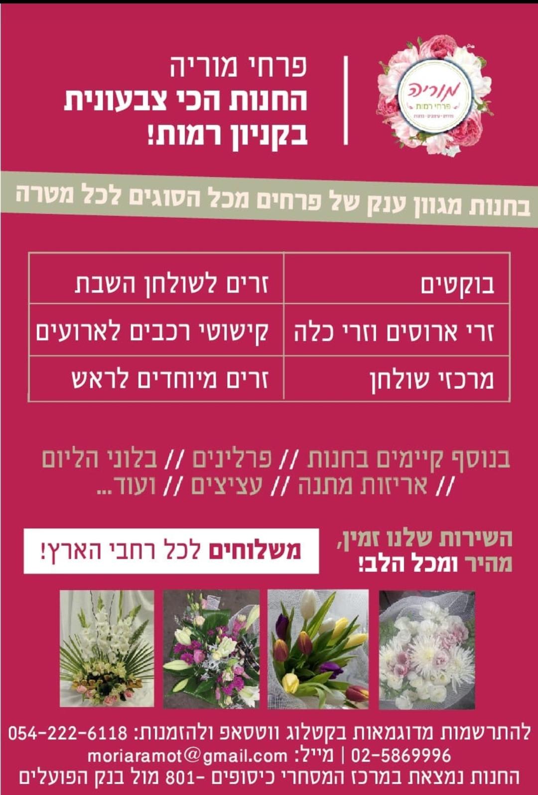 תמונה 1 של תמונות פרחי מוריה