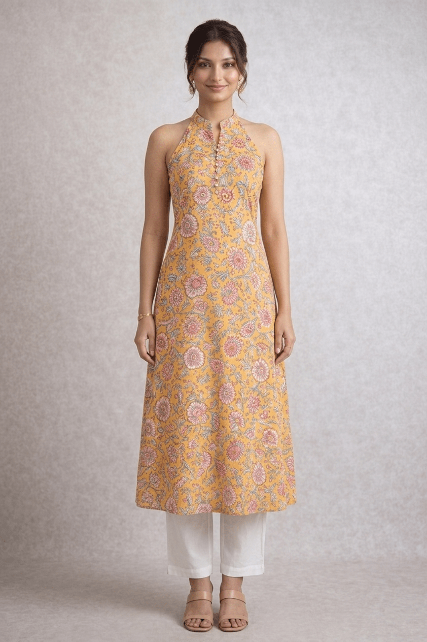 Pure Cotton A-Line Screen Print kurti