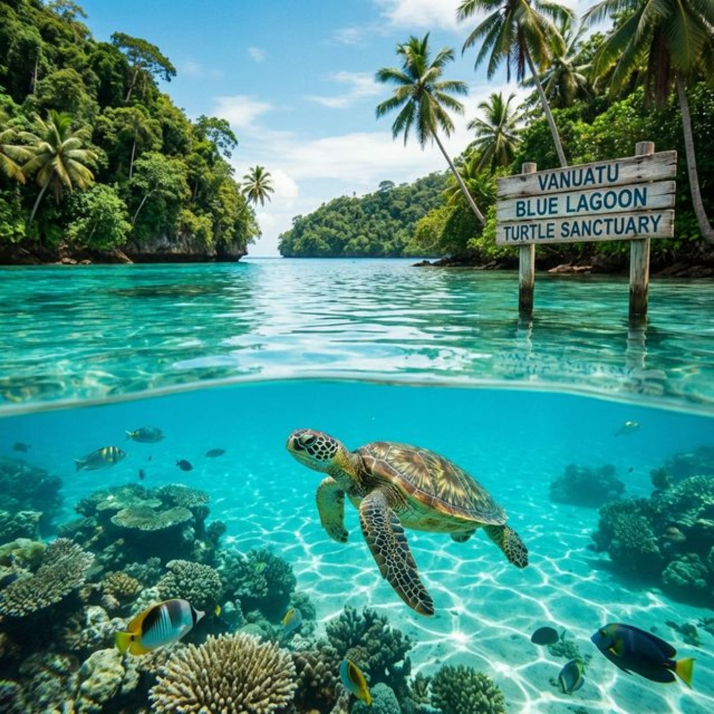 Blue Lagoon & Turtle Bay Combo - Port Vila, Vanuatu Tours and Transfers