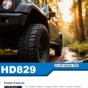 Haida HD829 Optimised Tread Pattern - Quiet On-Road Performance.