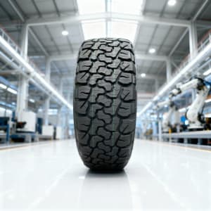 Haida HD877 275/70R17 All Terrain Tyre Front View with White Letters - Melbourne Stock.