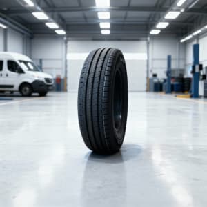 Haida HD737 205/70R15C Commercial Tyre Front View - Heavy Duty Tread.