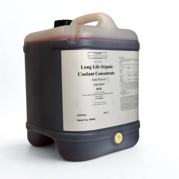Eiffel AC2212 Red Coolant 20L Pail Front View - Bulk Workshop Supply.