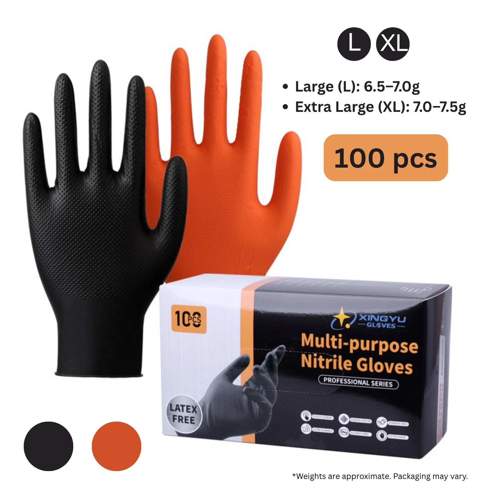 Black Nitrile Gloves