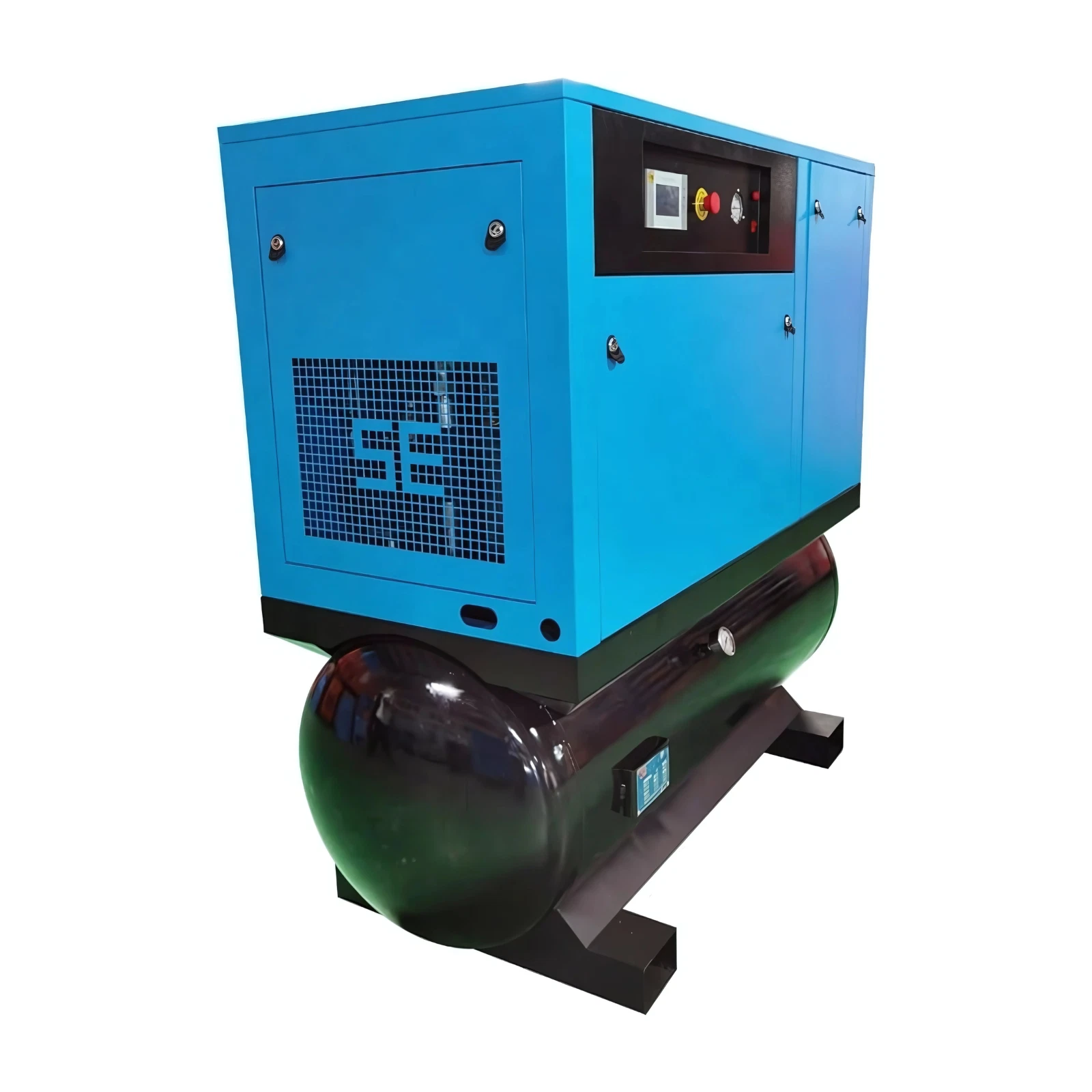 Digital Control Panel for Air Compressor monitoring pressure and temperature.